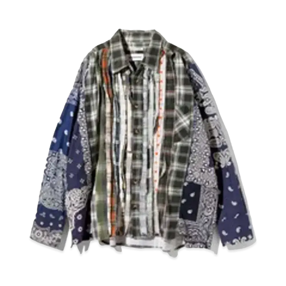 Needles x MIYAGIHIDETAKA Ribbon Wide Shirt - Flannel + Bandana "Type 3"