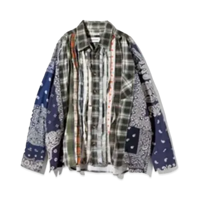Needles x MIYAGIHIDETAKA Ribbon Wide Shirt - Flannel + Bandana "Type 3"