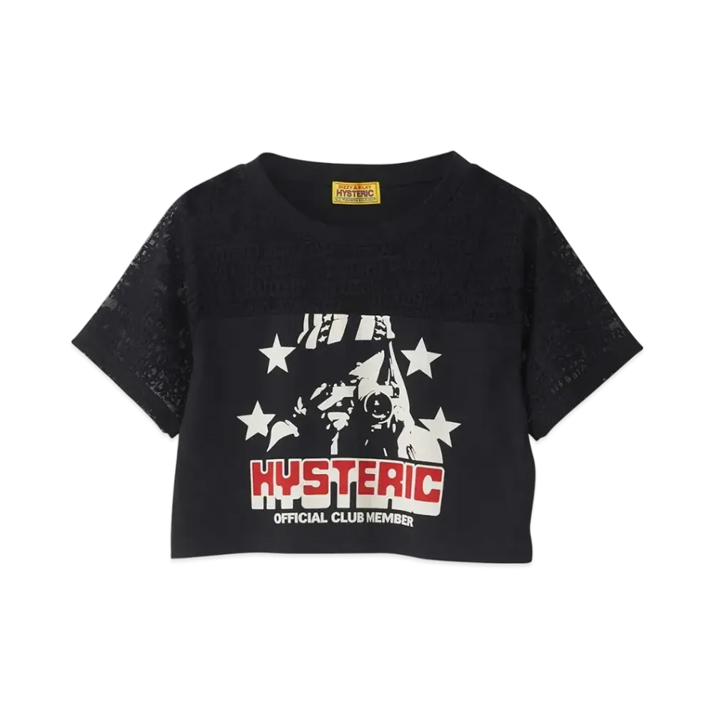 HYSTERIC GLAMOUR Camera Club Short Length T-Shirt "Black"