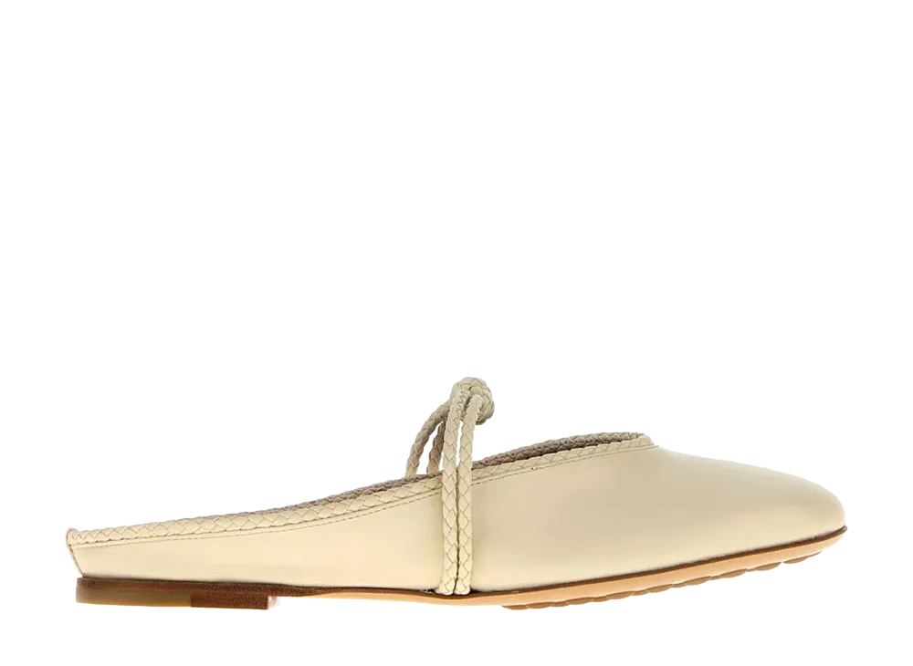 Bottega Veneta Women's Nappa Leather Rosa Slippers "Ivory"
