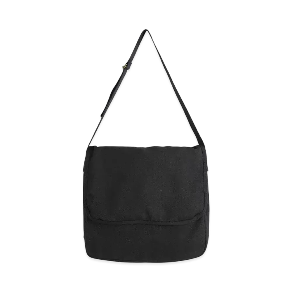 COMOLI Hemp Duck Shoulder Bag "Black"