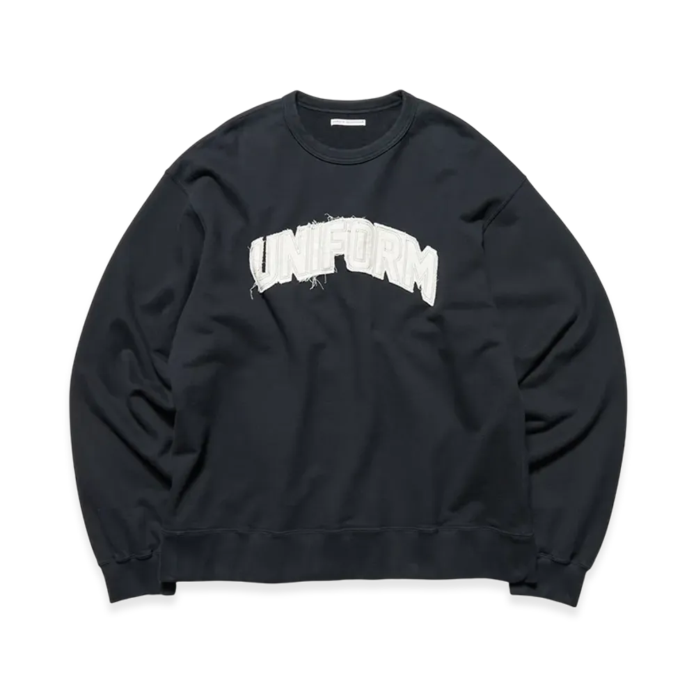 uniform experiment Cut-Out Logo Sweatshirt "Black"