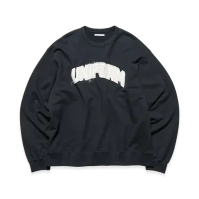 uniform experiment Cut-Out Logo Sweatshirt "Black"