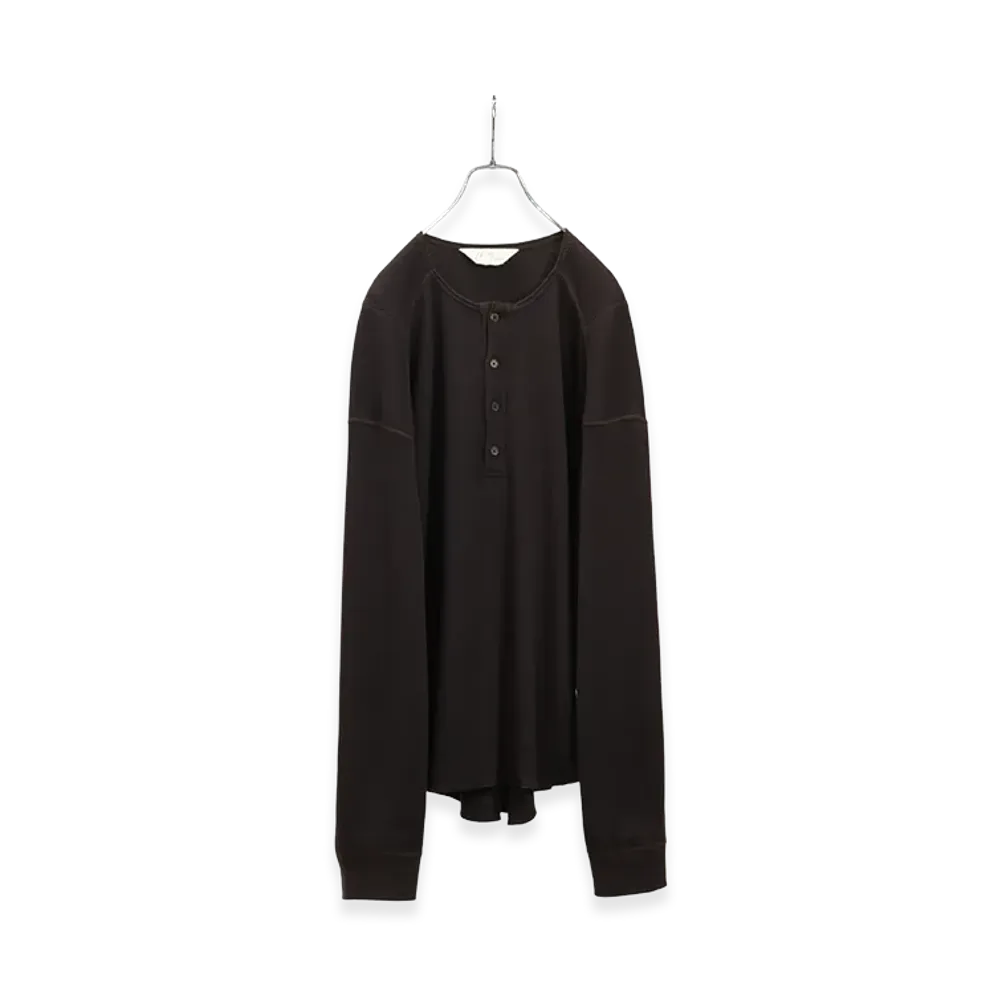 ANCELLM Ca/C Henley LS "Dark Brown"