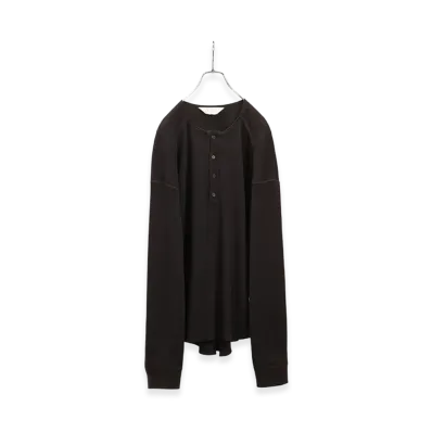 ANCELLM Ca/C Henley LS "Dark Brown"