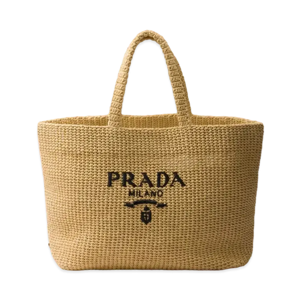 PRADA Crochet Tote Bag "Natural"
