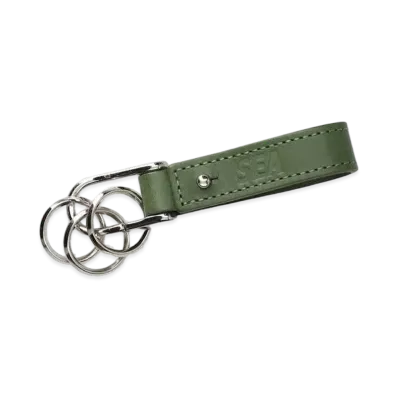 WIND AND SEA Sea Leather Key Ring "Moss"