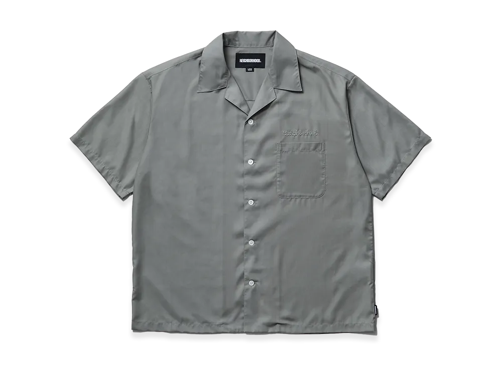 NEIGHBORHOOD Solid Color Hawaiian Shirt SS "Sage Green"