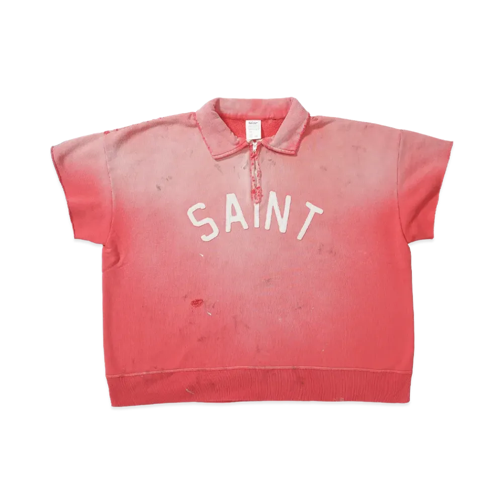 SAINT Mxxxxxx SS Half Zip Sweat Saint "Red"