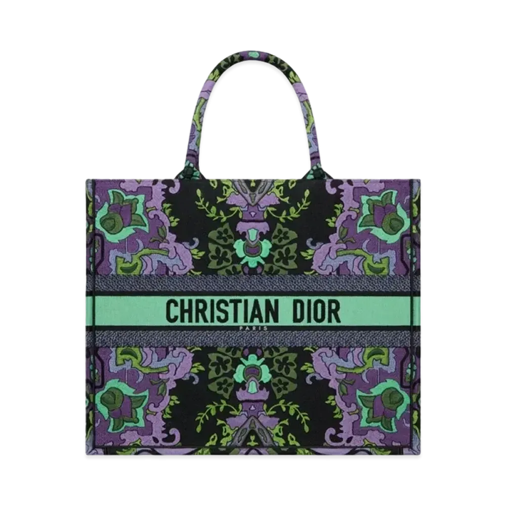 Dior Large Dior Book Tote Dior Indian Embroidery "Multicolor"