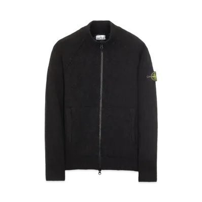 Stone Island 536D3 COTTON WOOL MELANGE "Black"