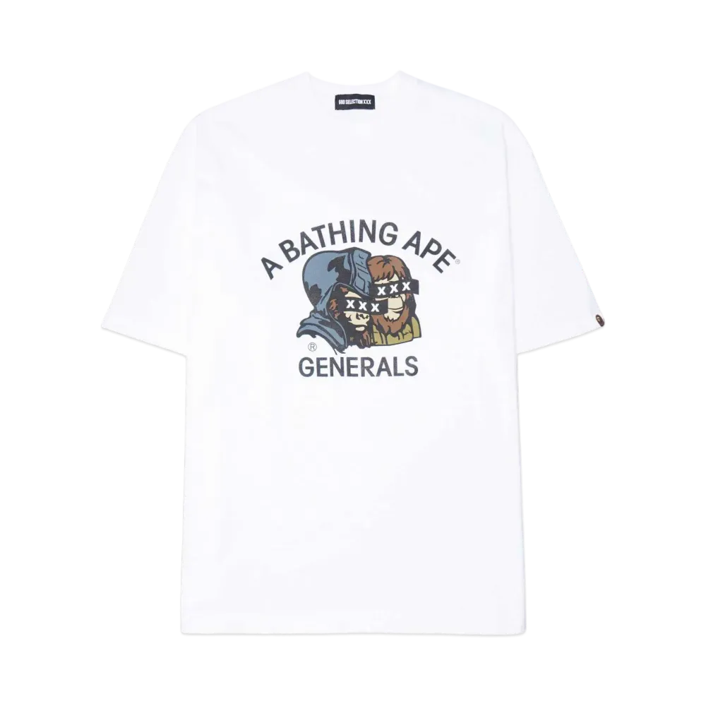 A BATHING APE x GOD SELECTION XXX General Tee "White"