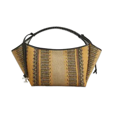 TOD'S Fabric & Leather Shoulder Bag Mini "Orange"