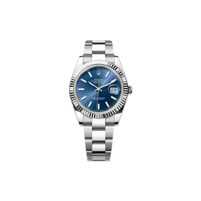 ROLEX Datejust 41 Oystersteel & White Gold "Blue"
