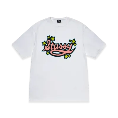 Stussy Star Script Tee "White"