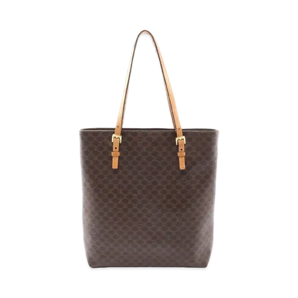 CELINE Macadam PVC Leather Tote Bag "Brown"