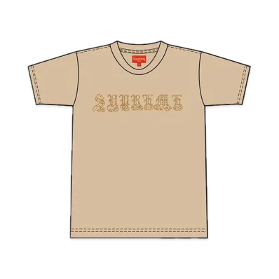Supreme Old English Rhinestone S/S Top "Tan"