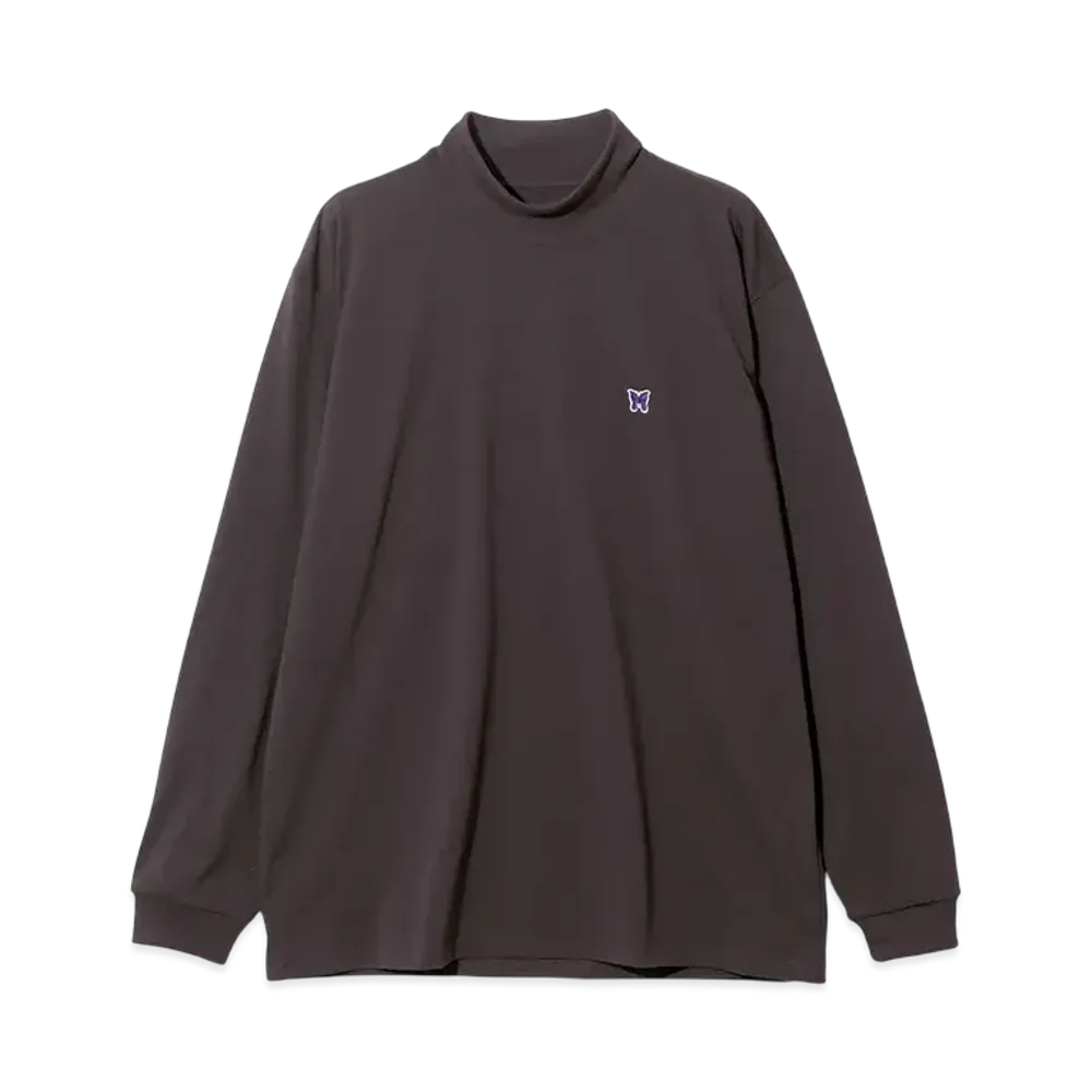 NEEDLES L/S Mock Neck Tee - Poly Jersey "Gray"