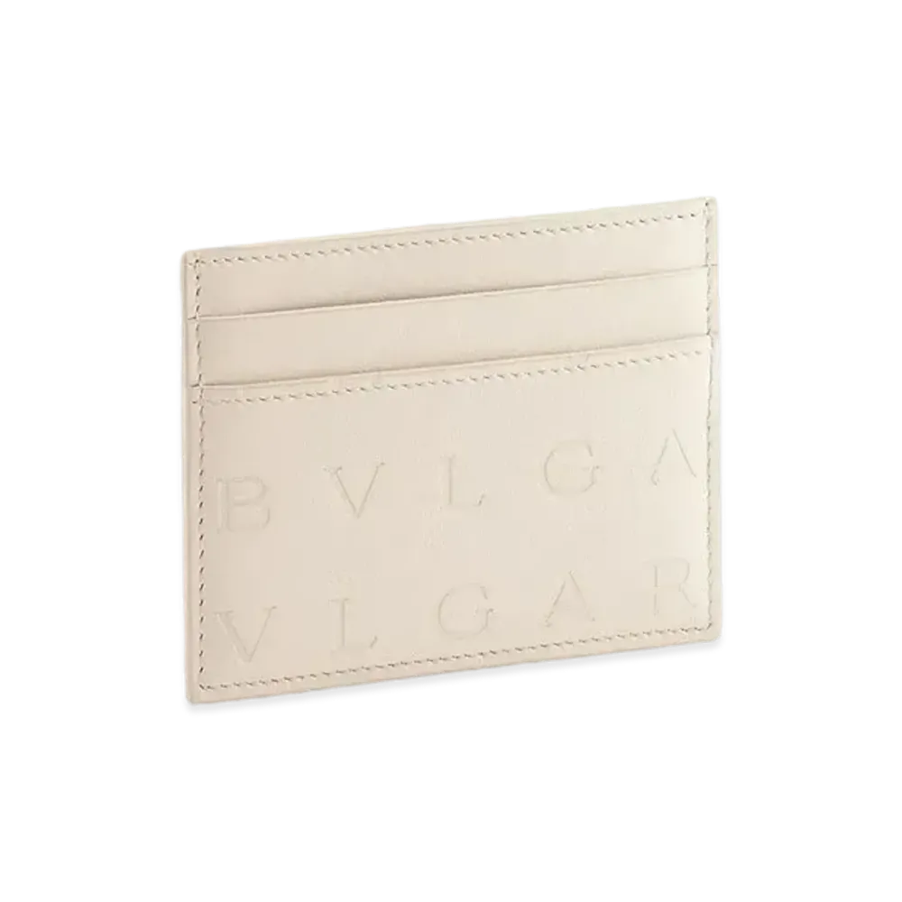 BVLGARI BVLGARI Logo Infinitum Card Holder "White"