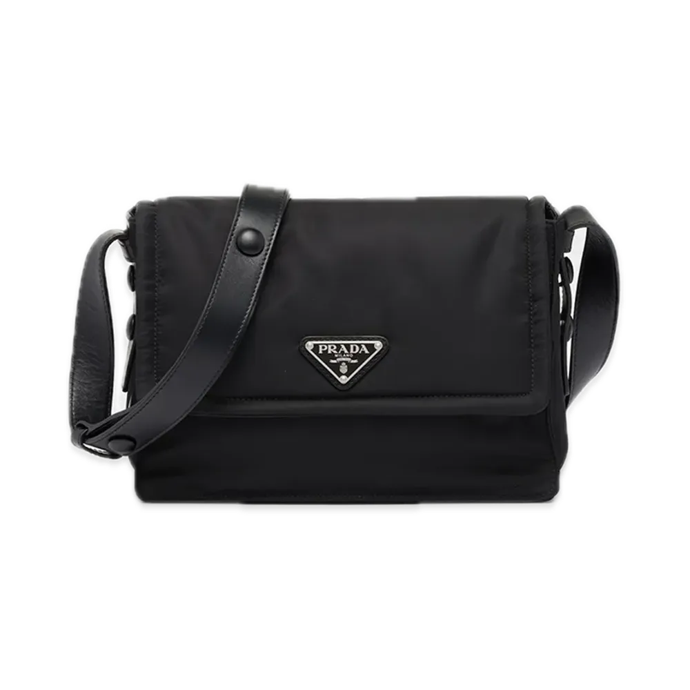 PRADA Small Padded Re-Nylon Shoulder Bag "Black"