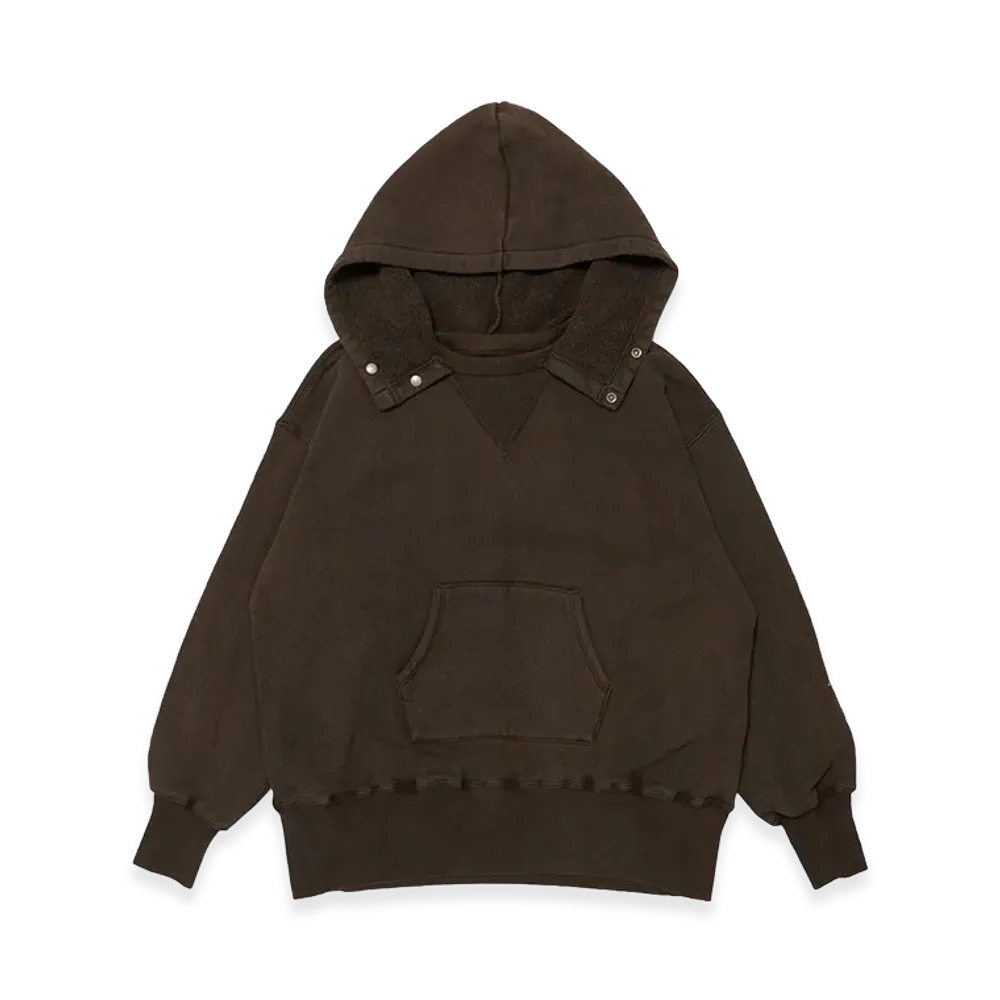 T.T Taiga Takahashi LOT.620 After Hooded Sweat Shirt "Mud Dyed Brown"