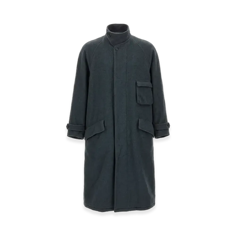 YOKE Cotton YAK Stand Collar Coat "Gray"