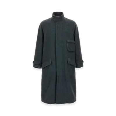 YOKE Cotton YAK Stand Collar Coat "Gray"