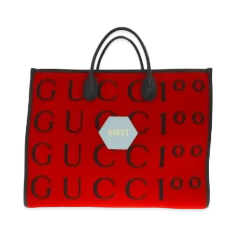 GUCCI 100th Anniversary Large Tote Bag "Red"