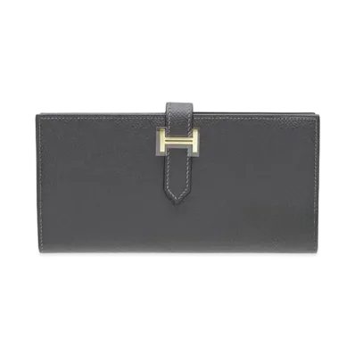 Hermes Bearn Soufflet Veau Epsom "Graphite/Gold"