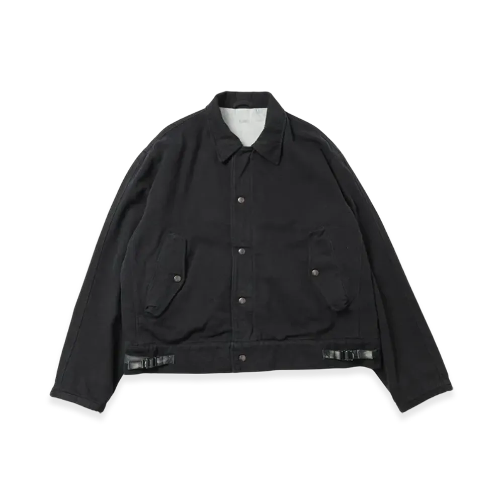 A.PRESSE Silk Nep Type A-1 Jacket "Black"