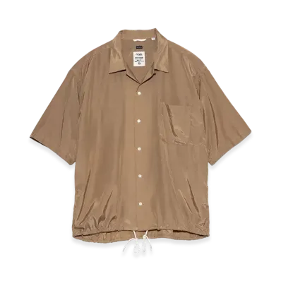 nanamica Open Collar S/S Shirt "Beige"