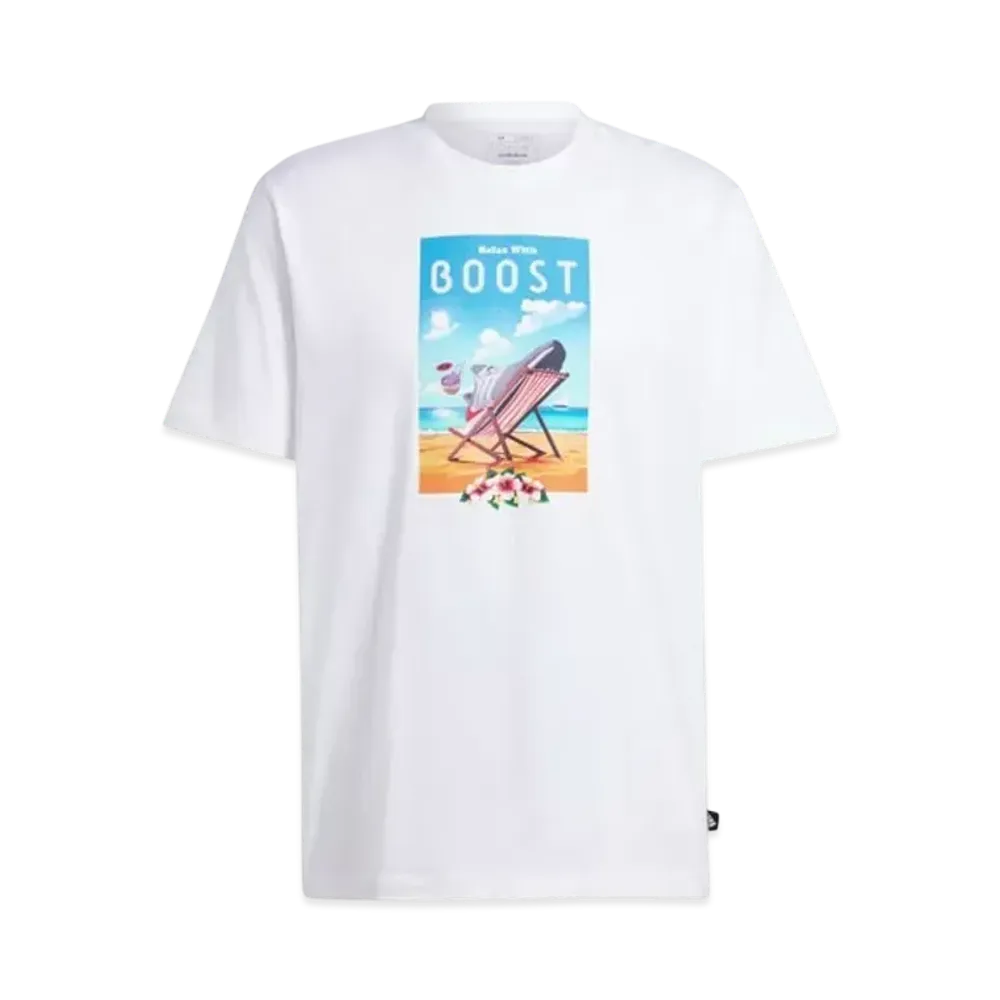 adidas Boost Short Sleeve Graphic T-Shirt "White"