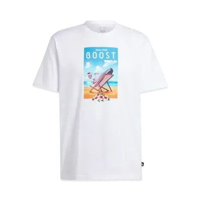 adidas Boost Short Sleeve Graphic T-Shirt "White"