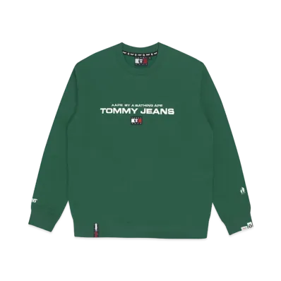 AAPE x Tommy Crew Neck Logo Sweater "Green"
