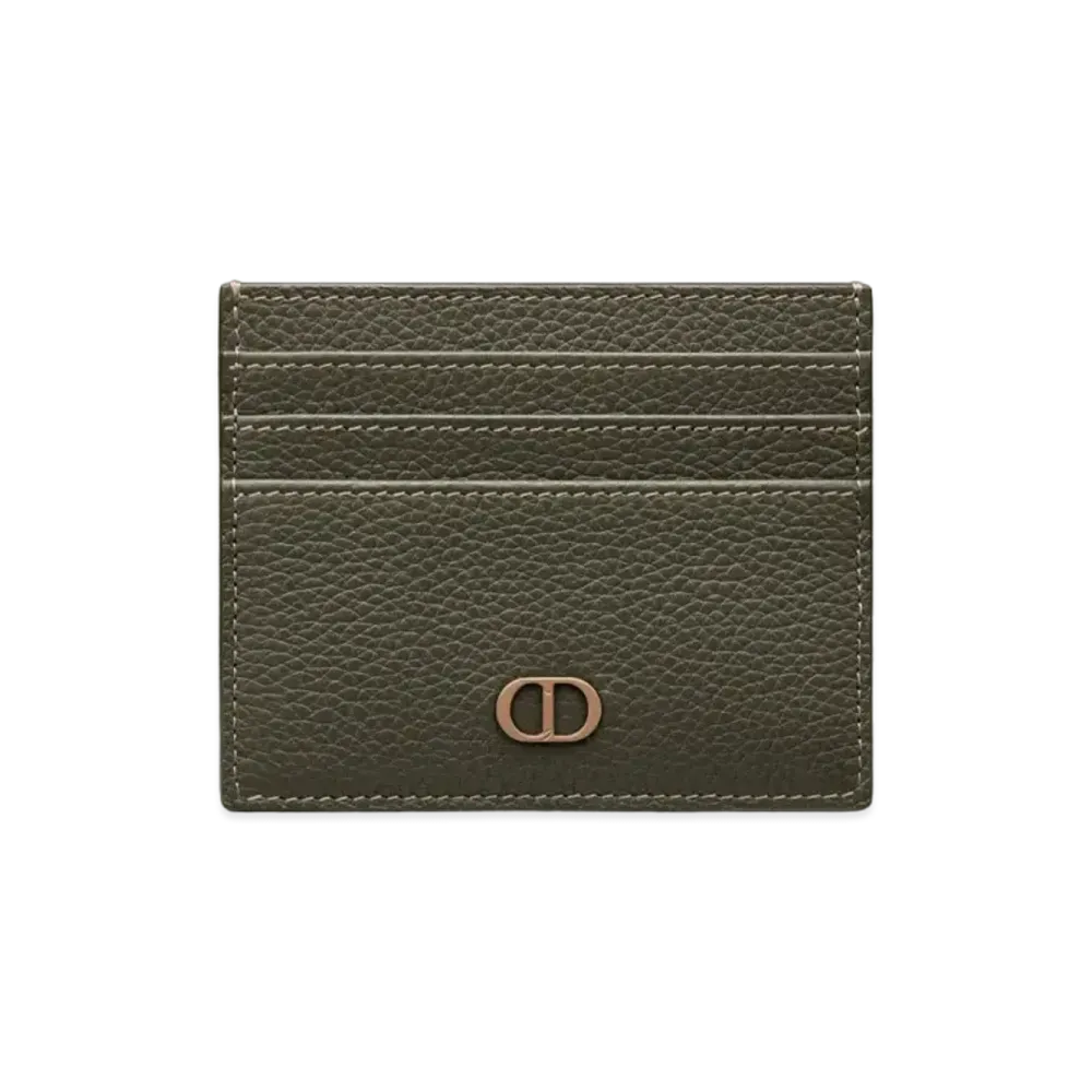 Dior Card Holder CD Icon Grained Calfskin "Olive"