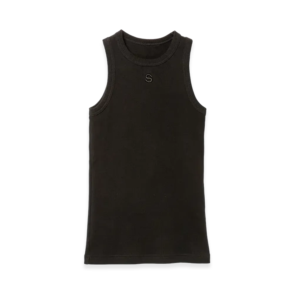 sacai S Cotton Jersey Tank Top "Black"