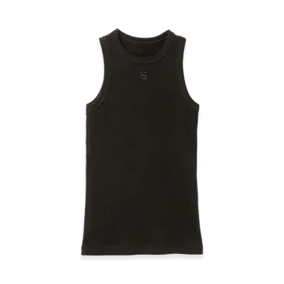 sacai S Cotton Jersey Tank Top "Black"