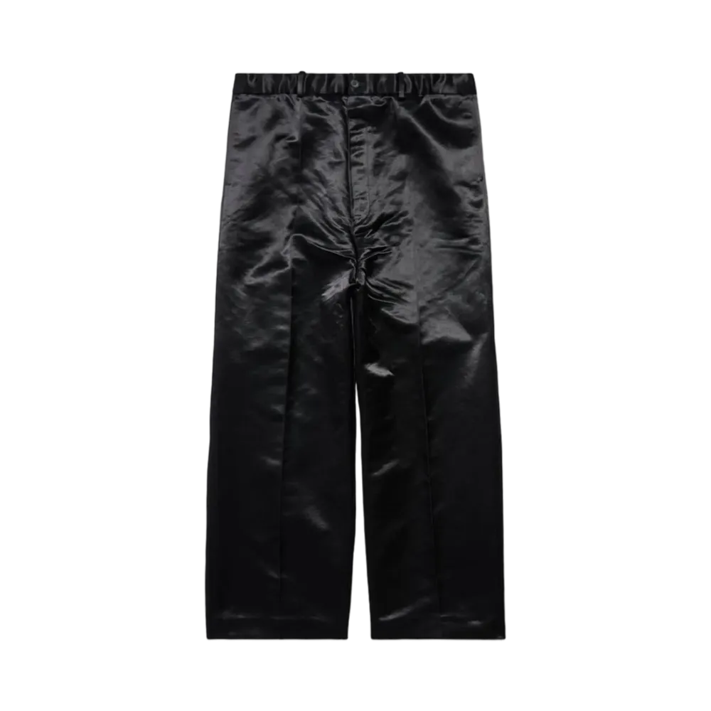 BALENCIAGA Large Fit Pants Cotton Mirror Satin "Black"