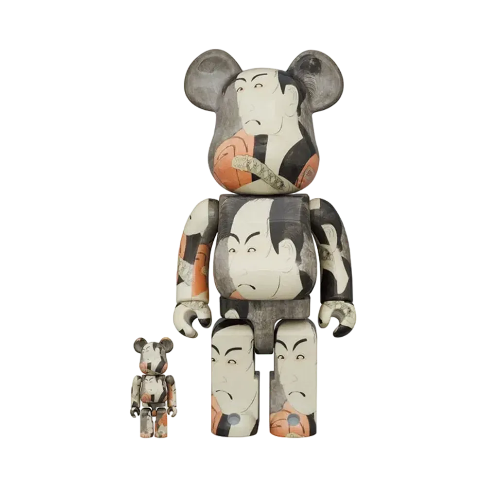 Bearbrick Boston Museum Toshusai Sharaku "Actor Ichikawa Omezo as Yakko Ippei" 100% & 400%
