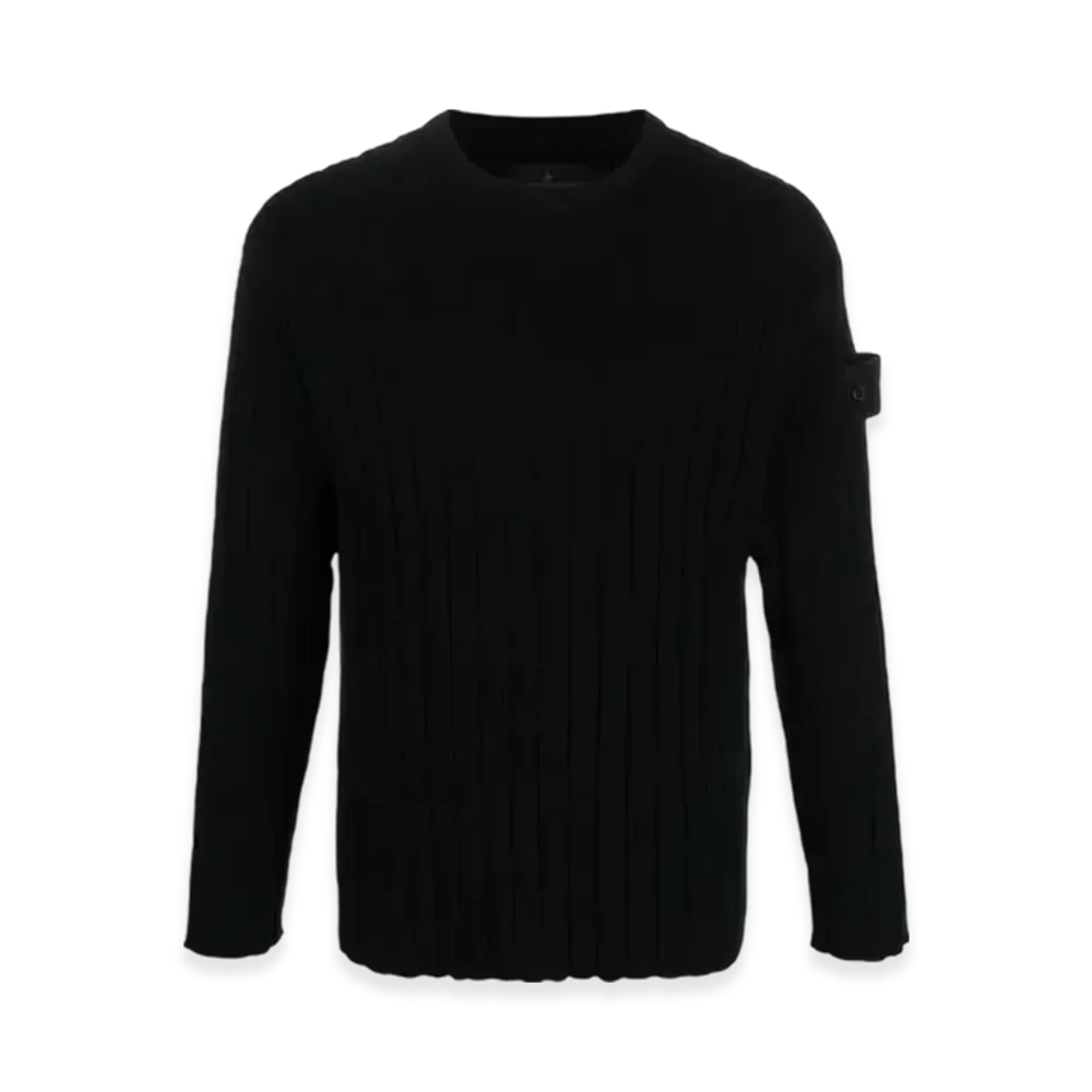 Stone Island 7815539FA Ghost Logo Patch Sweater "Black"