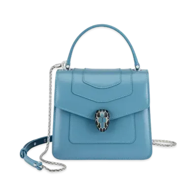 BVLGARI Serpenti Forever Top Handle "Niagara Sapphire Blue"