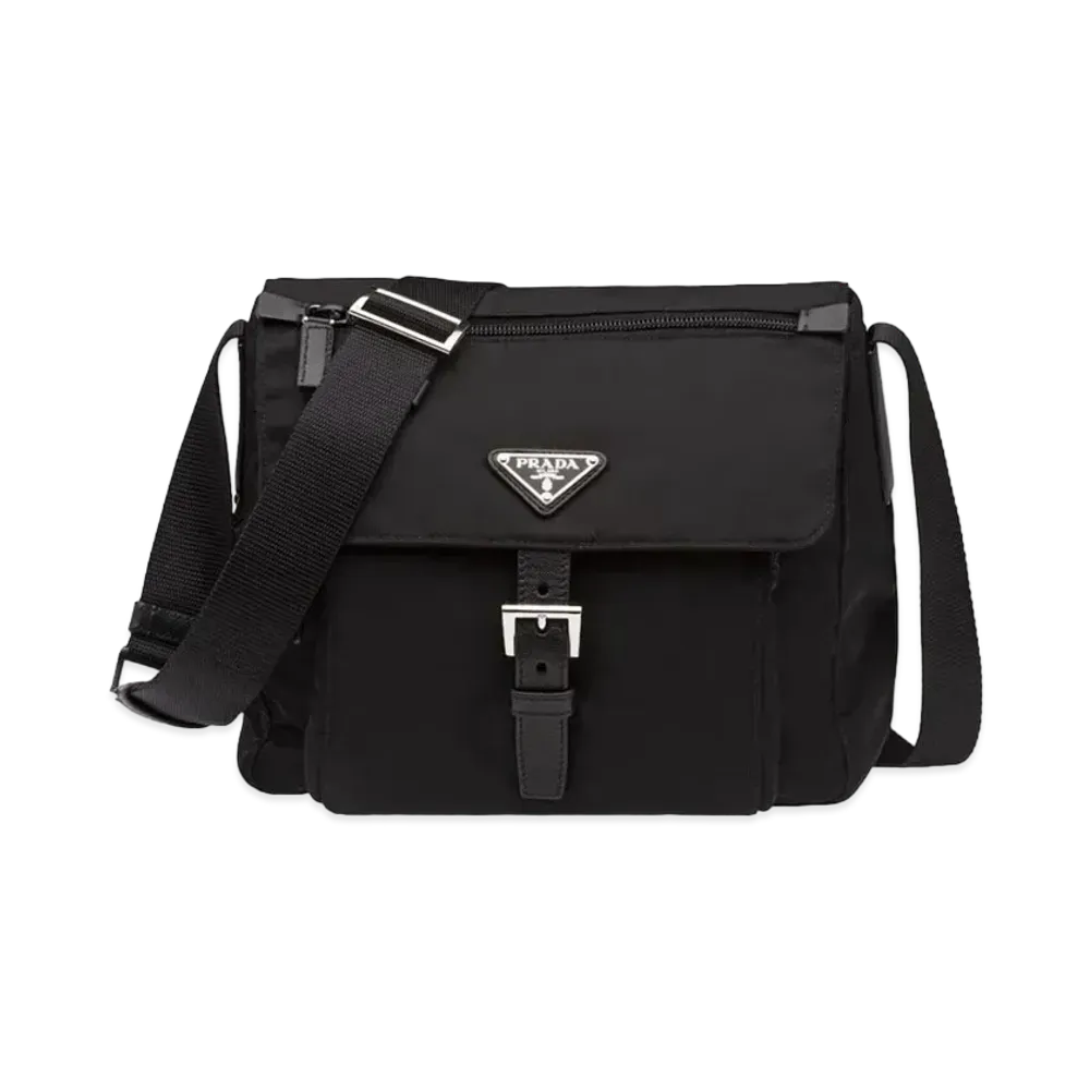 PRADA Nylon Shoulder Bag "Black"