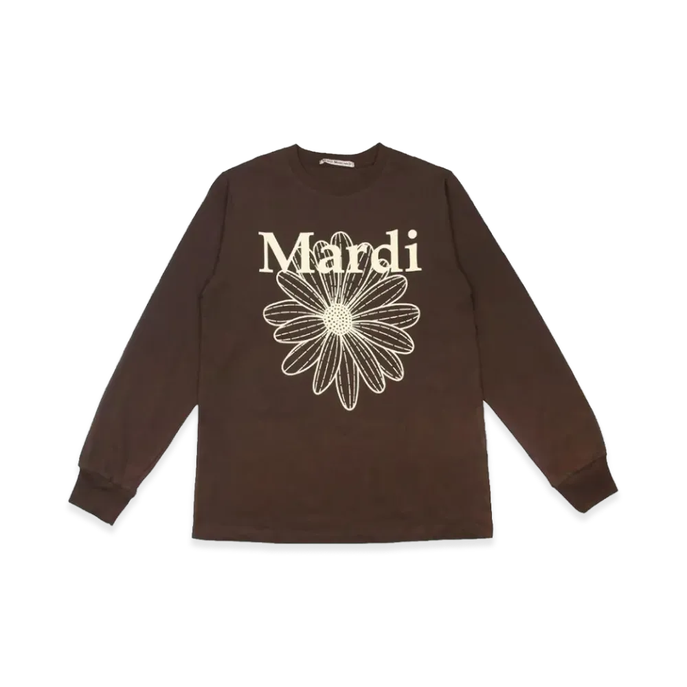 Mardi Mercredi T-Shirt Long Sleeve Flowermardi "Brown Cream"