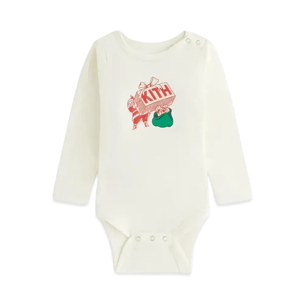 Kith Kithmas Baby Comic Santa Gift Bodysuit "Sandrift"