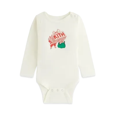 Kith Kithmas Baby Comic Santa Gift Bodysuit "Sandrift"