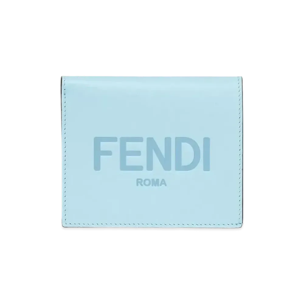 FENDI Small Leather Wallet "Light Blue"