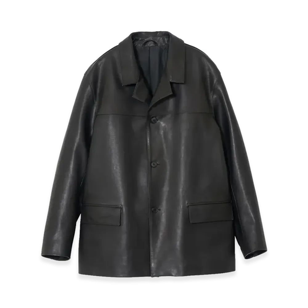 YOKE Calf Nappa Leather Jacket "Black"