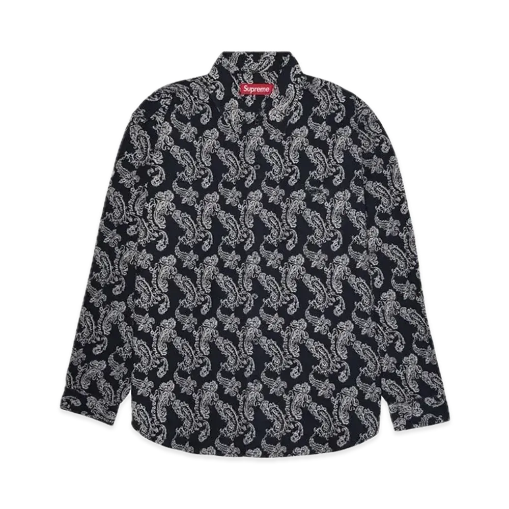 Supreme Paisley Flannel Shirt "Navy"