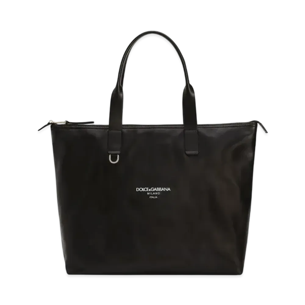 DOLCE&GABBANA Medium Calfskin Shopper "Black"
