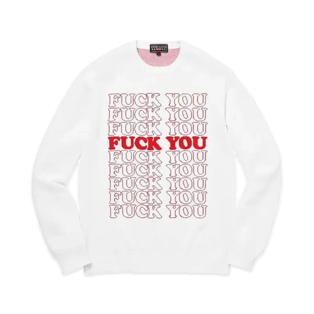 Supreme x HYSTERIC GLAMOUR Fuck You Sweater "White"